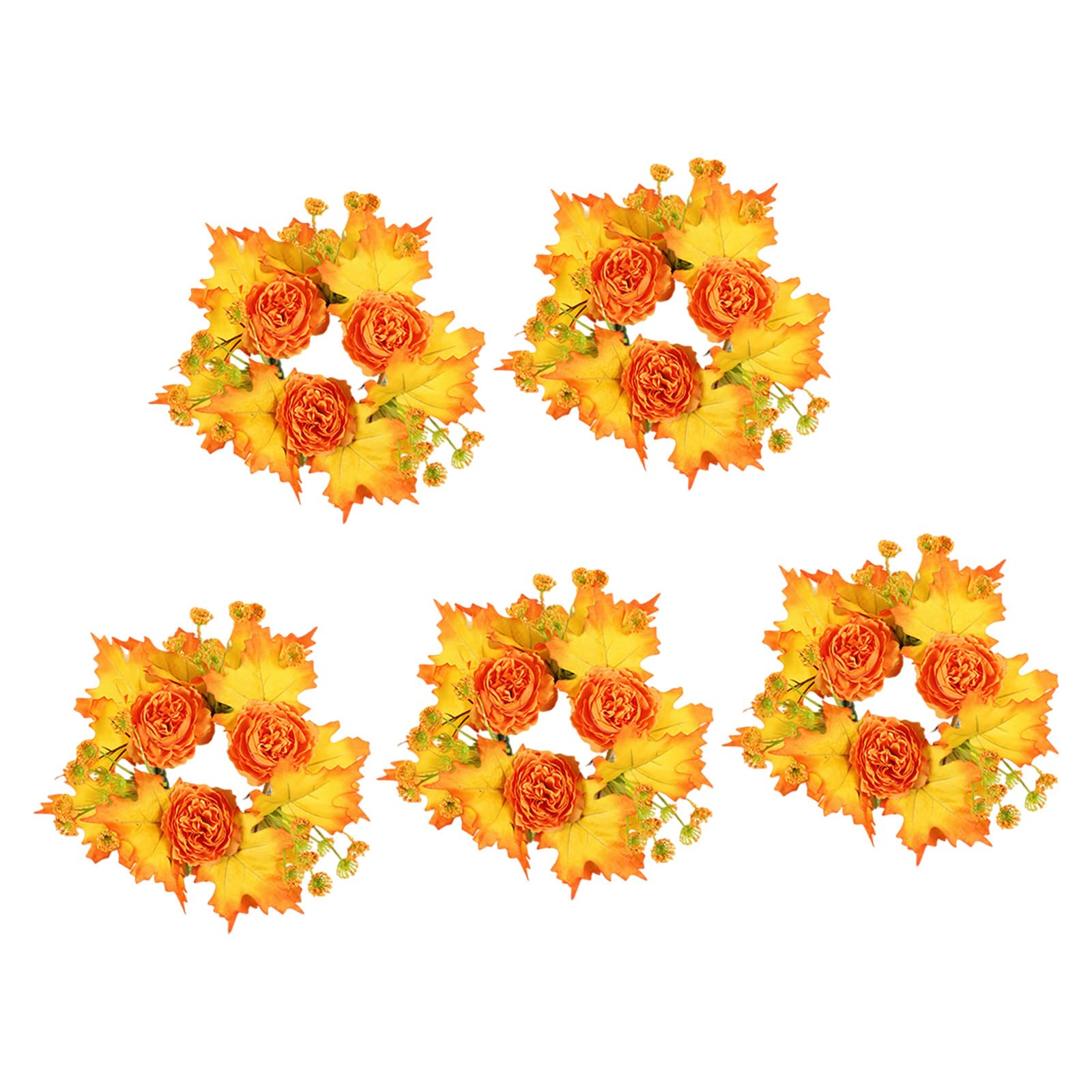 TFAOYS Autumns Inspired Artificial Floral Arrangement with Sturdy Construction Blossomy Rings for Repeated Use Autumns Table Centerpieces