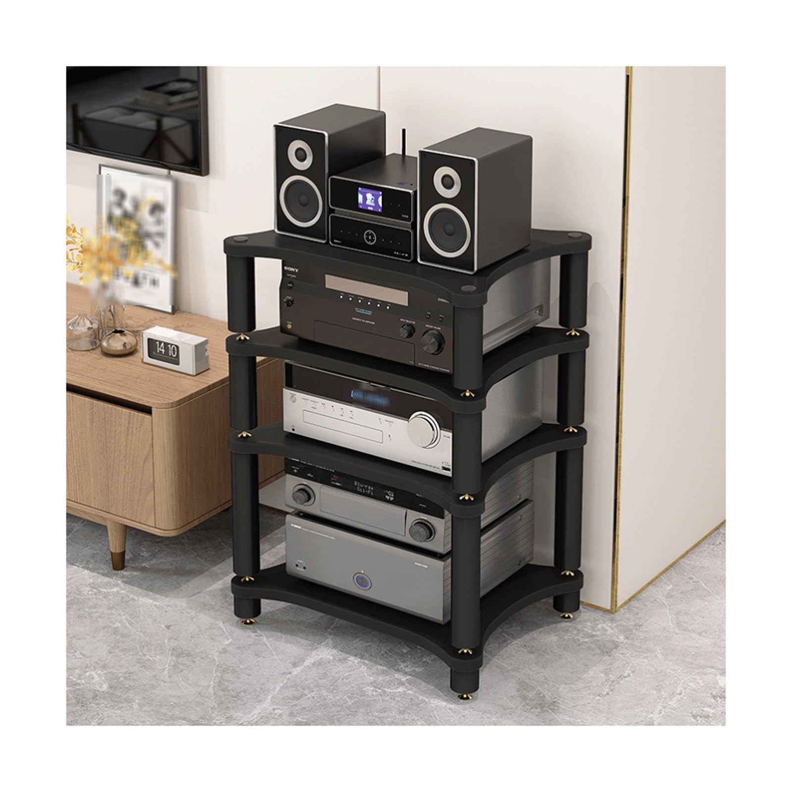 Mueble HiFi Antivibración para Evitar Saltos en Lector de CD y Ruido de Receptor