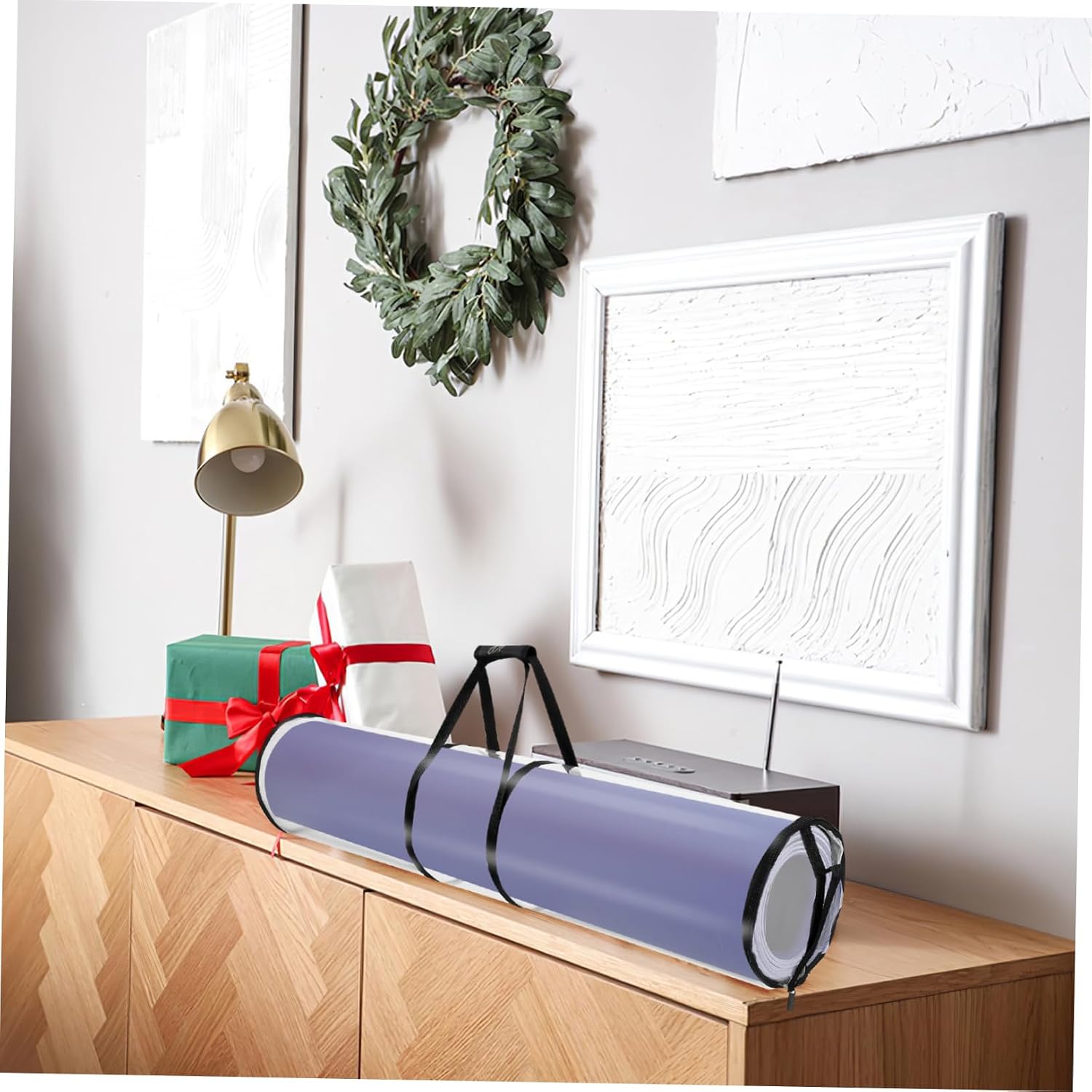 2pcs Wrapping Paper Storage Bags Organizer for Home and Office Use Multi-Functional Holder for Wrapping Supplies