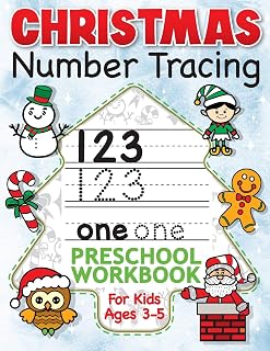 Christmas Number Tracing Preschool Workbook for Kids Ages 3-5: Beginner Math Activity Book for Preschoolers - The Best Stocking Stuffers Gifts for Toddlers, Pre K to Kindergarten