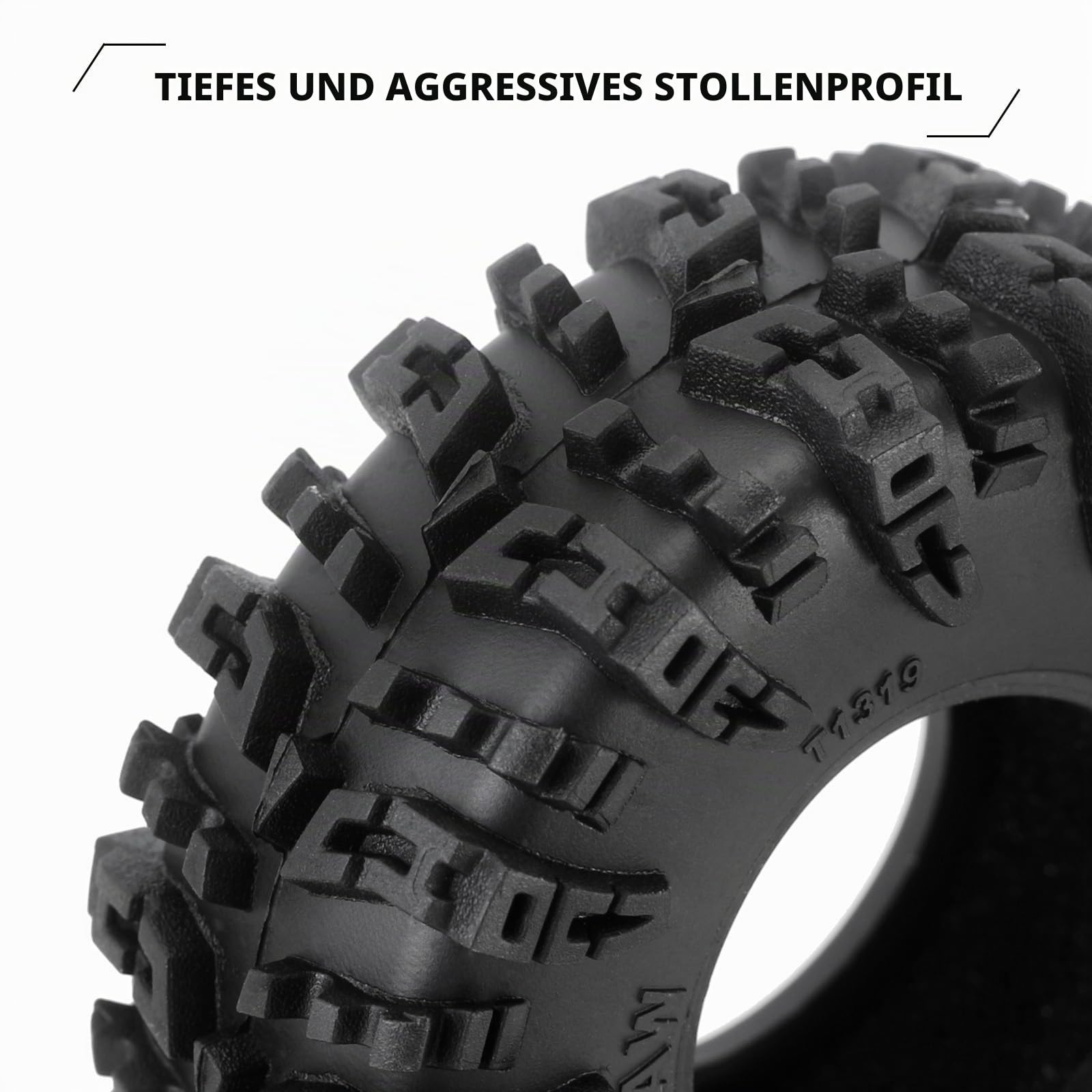 INJORA 1.3 Beadlock Reifen Set S5 Swamp Claw Gelände Reifen 70 * 27mm für TRX4M SCX24 1/18 1/24 RC Crawler Auto