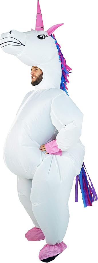 Bodysocks Premium Unicorn Full Body Inflatable Costume for Adults One Size
