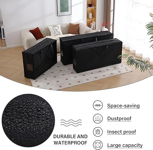 Miniatura 6 de Bolsa de almacenamiento plegable para colchón, funda de transporte para colchón de espuma viscoelástica triple, cómoda mudanza y almacenamiento de