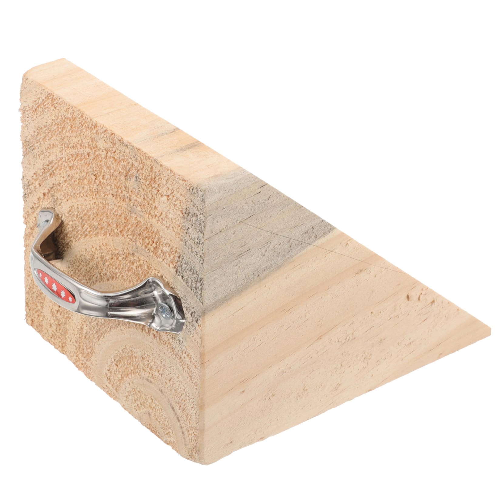 Cuneo Blocca Ruota in Legno e Ferro per Veicoli e Pneumatici, Portatile e Facile da Installare, per Viaggi e Parcheggio Sicuro