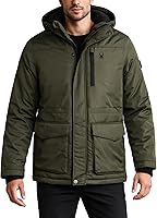 Spyder Men's Polar Fleece Winter Coat - Waterproof Windproof Hooded Parka Jacket for Cold Weather