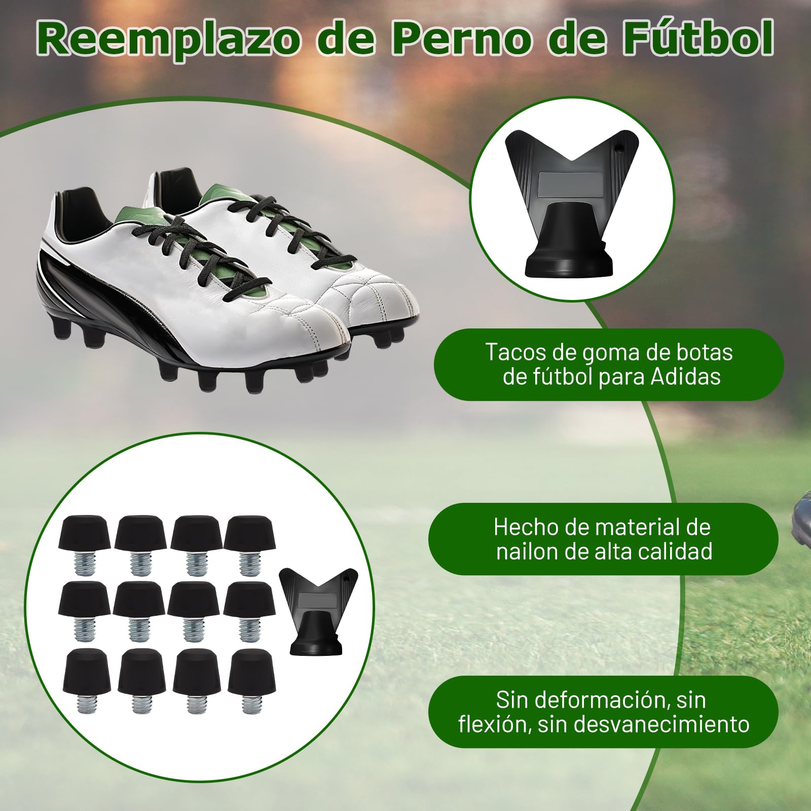 Ensemble de 12 Crampons M6 pour Chaussures de Football, Accessoires pour Rugby