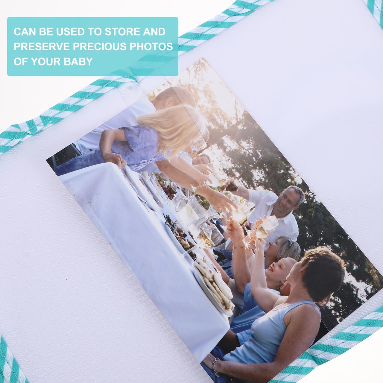 Kisangel Baby Photo Album Soft Cloth Memory Book 7.28X5.70X0.78 Inch Portable Infant Toddler Keepsake Album Creative Gift for Baby Boys Girls Family Travel