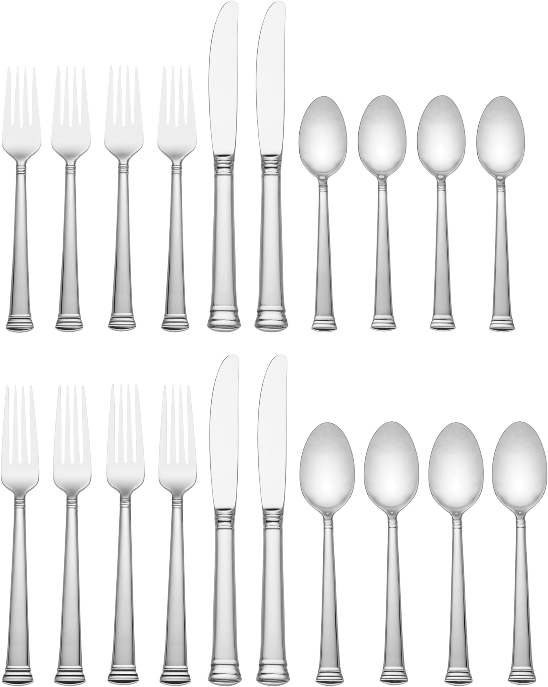 Lenox Esquire Stainless Flatware 65 Piece Set with Wood