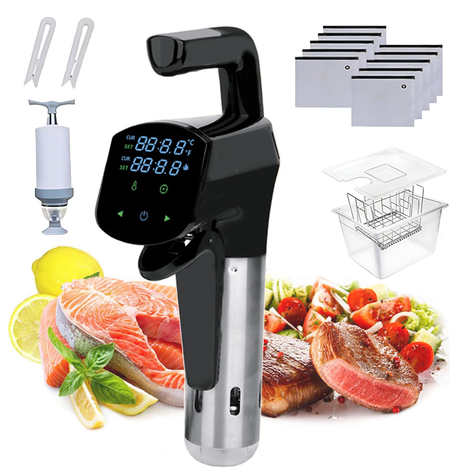 Cuiseur Sous Vide, Kit Sous Vide électrique De 1800 W Avec écran Led