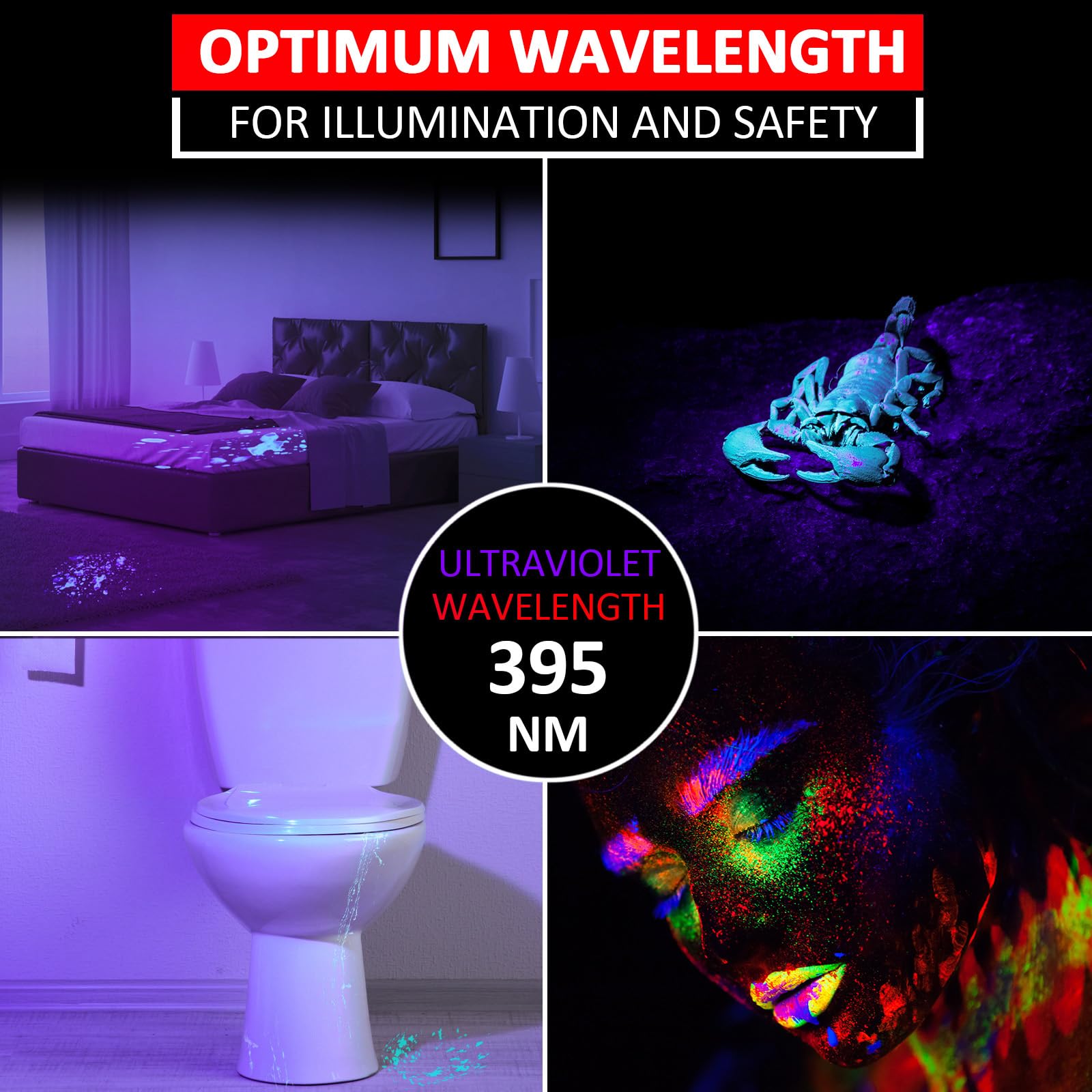 10-Pack 395nm UV Black Light Flashlights – Detect Stains, Leaks, Bed Bugs & More (Mini Pen Size) - View #5