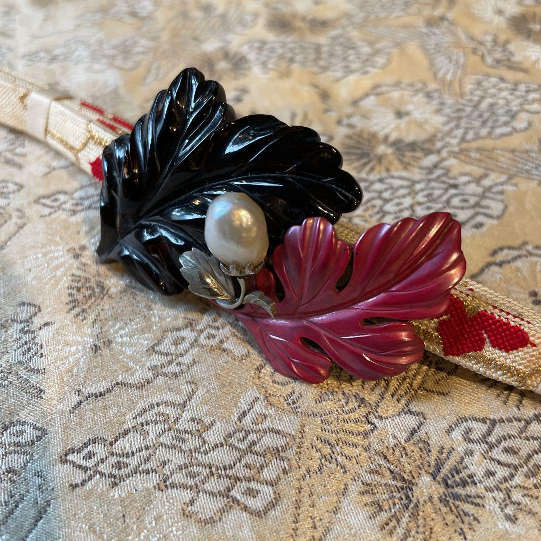 アール・デコ帯留　鼈甲　彫金　銀　真珠 Amazon.co.jp: アールデコ帯留 鼈甲 彫金 銀 真珠 : ファッション