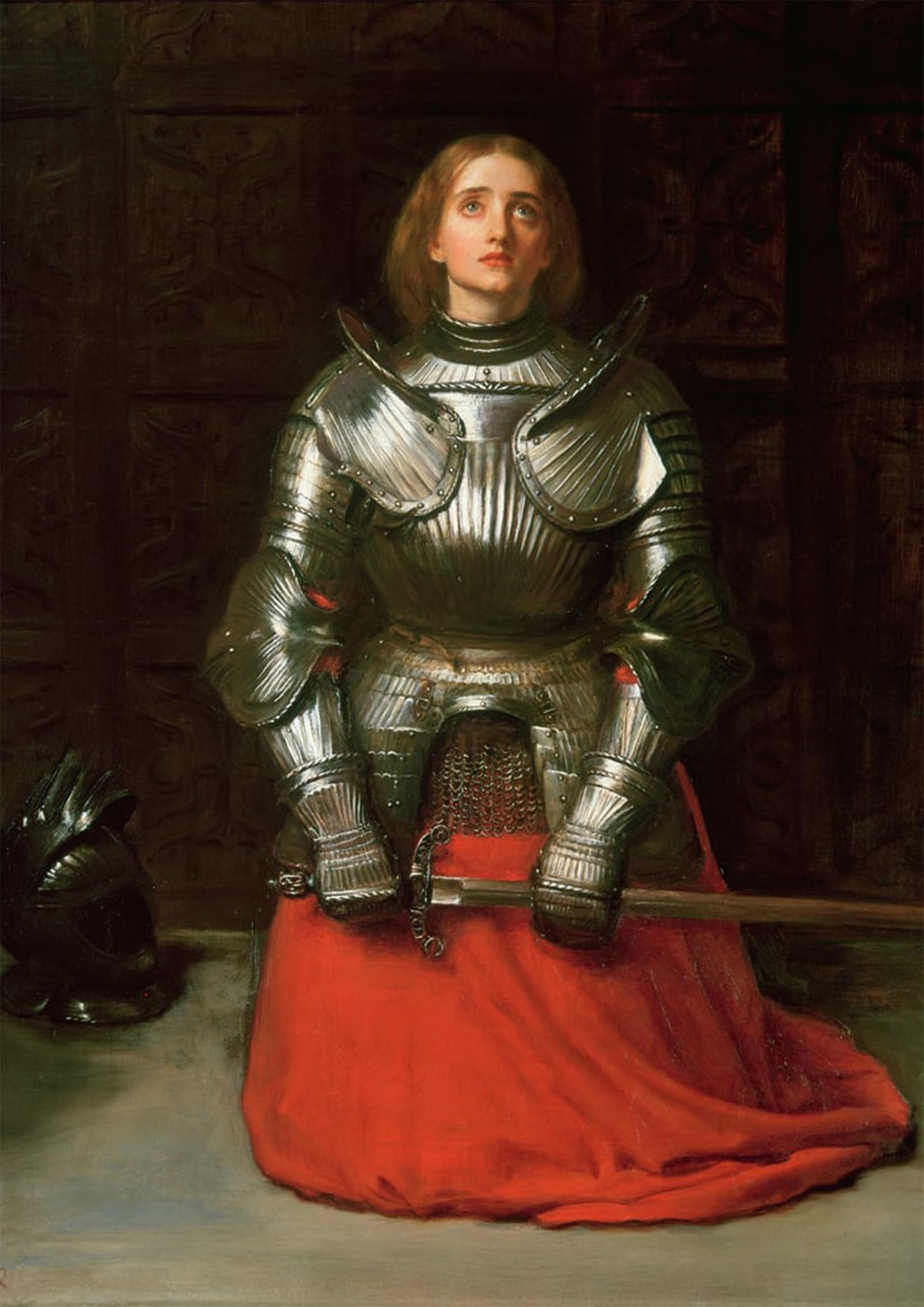 POSTERIIk Famous Modern Artwork Art Mural Joan of Arc by John Everett Millais Oil Paintings Pictures for Home Decor 60x90cm