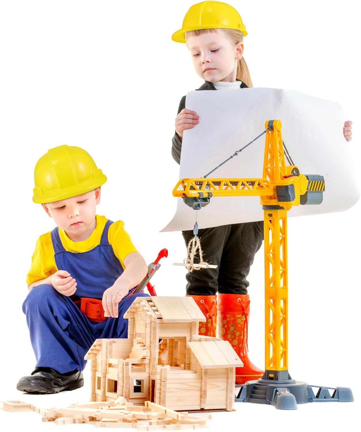 TOYANDONA 5pcs Kids Construction Hat Yellow Plastic Childrens Hard Hat Toy Construction Worker Helmets for Kids Dress Up Costume Child Party Hat