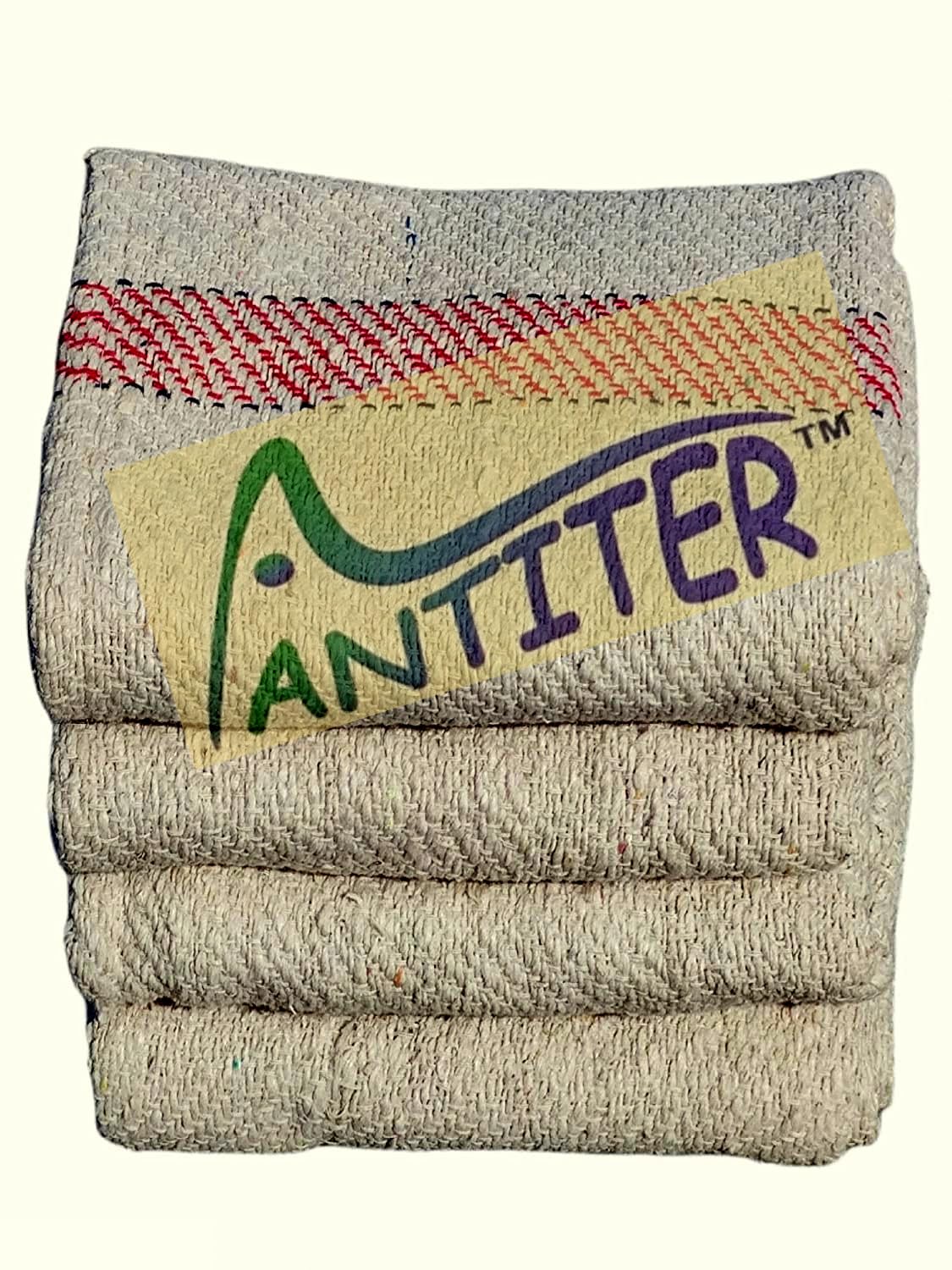 Cotton Floor Cleaning Cloth/Floor Duster/Pocha, 300 GSM (Off White, Large Size, 28x28 inch) - Pack of 4