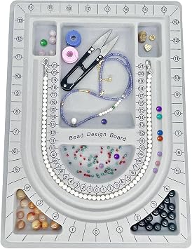 Bead plate, bead measuring plate, jewelry design tray, bead design table, suitable for necklace, jewelry production, design, measurement, DIY production