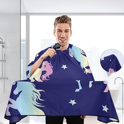 Miniatura 6 de Magic Unicorn Hair Cutting Capes for Adults Salon Barber Cape with Adjustable Closure Hairdresser Cape for Men Women Haircut