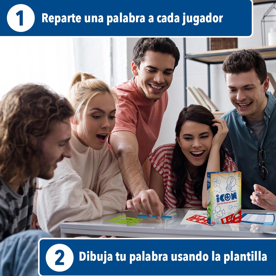 MAGICBOX Icon - Juego de Mesa de Dibujo | Party Game para Jugar con Amigos y Familia - De 2 a 6 Jugadores | Diversión y Risas Aseguradas | A Partir de 10 años
