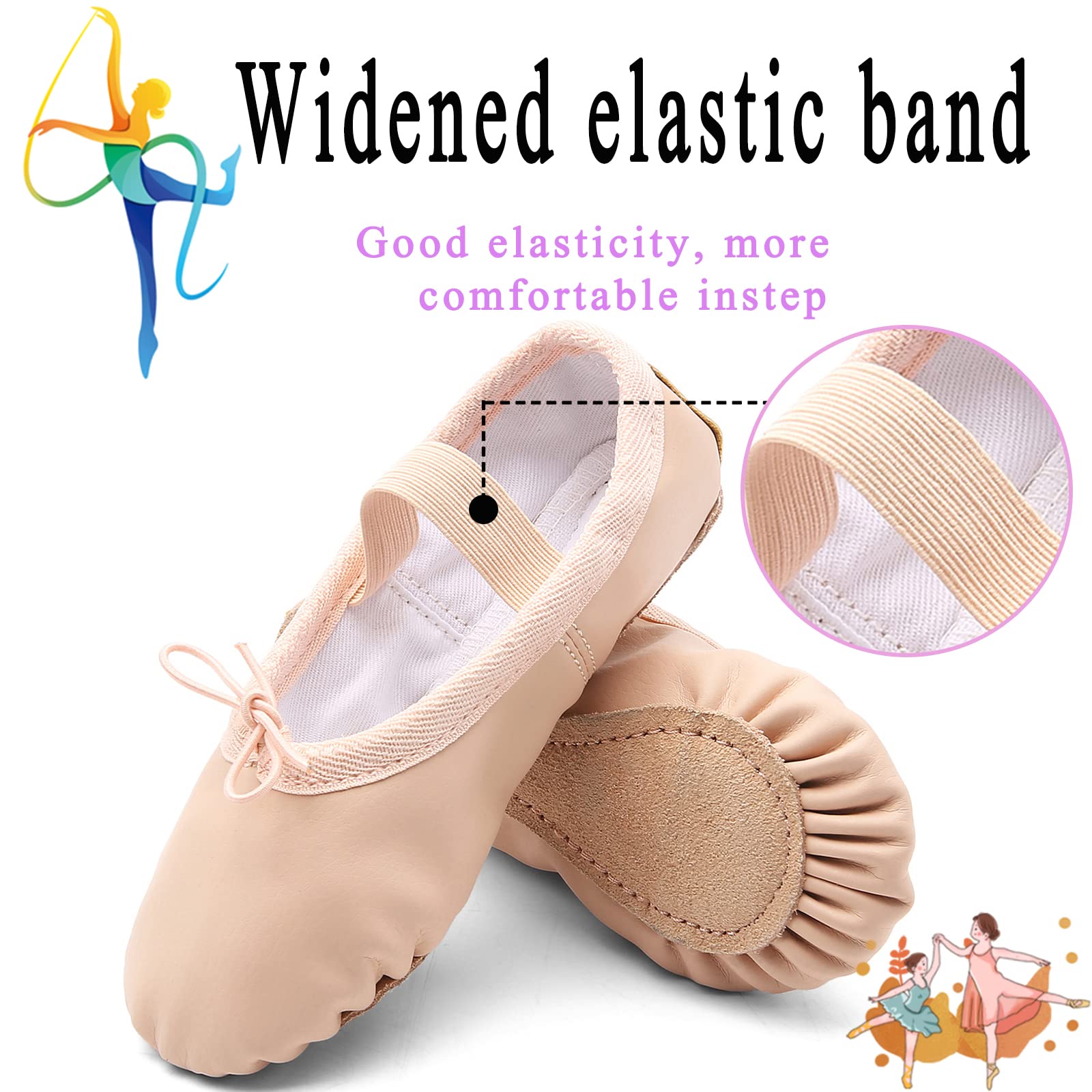TETSUO Girls Ballet Slippers Dance Shoes — view 4