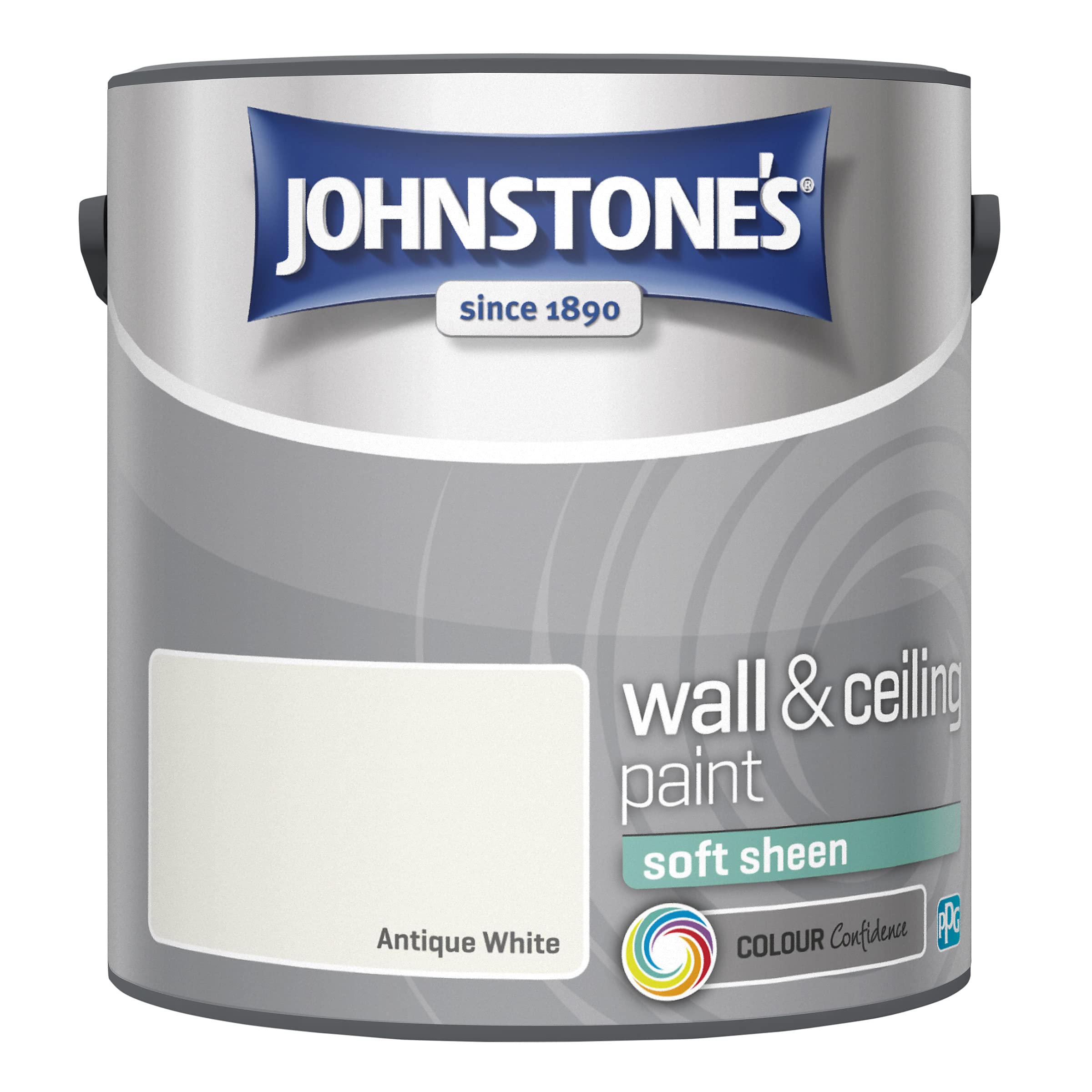 Johnstone's Walls & Ceilings Soft Sheen Antique White Emulsion Paint 2.5L