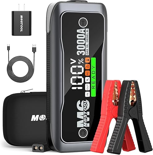 MOSTOOL Arrancador de salto 3000A M6 para gas de 10L