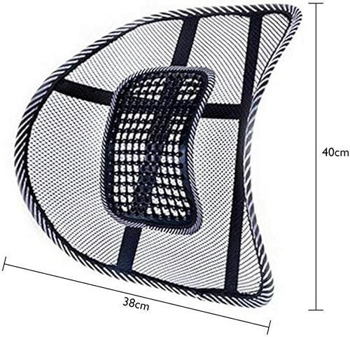 Miniatura 7 de Thaweesuk Shop Nuevo cojín de ventilación fresco de malla trasera soporte lumbar nuevo coche silla de oficina asiento de camión cubierta negra hogar