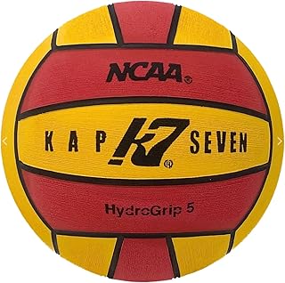 KAP K7 SEVEN KAP7 Size 5 HydroGrip Water Polo Ball (NCAA and NFHS Official), Yellow/Red