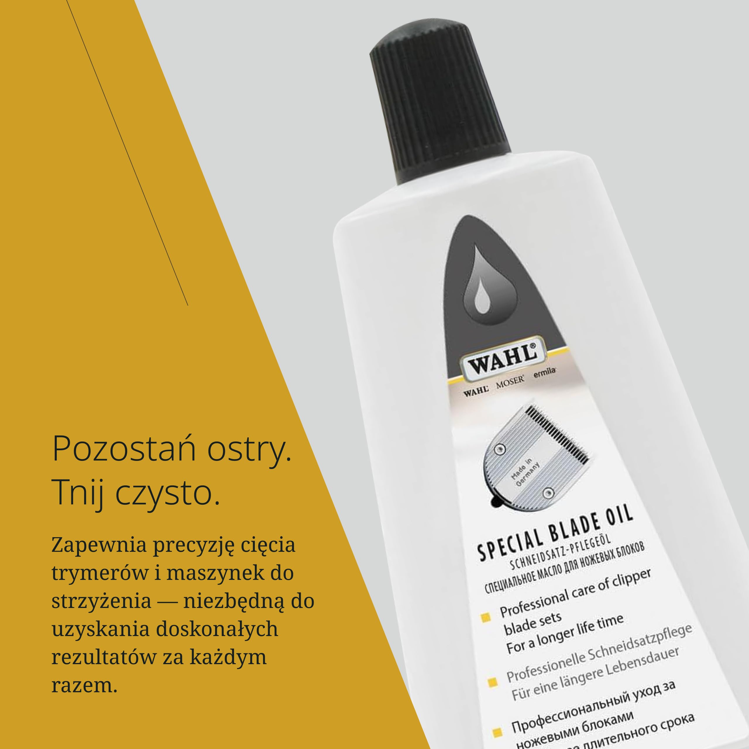 Wahl Special Blade Oil - Olejek do Konserwacji Zestawu Tnącego - Dla Trwałości i Pielęgnacji Ostrza - Do Maszynek do Strzyżenia i Trymerów - 200 ml