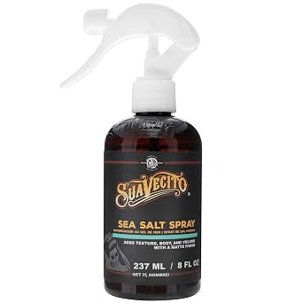 Suavecito Sea Salt Spray - Natural Hair Volume and Texture with Light Flexible Hold for Men, Alcohol & Paraben-Free, 8 oz