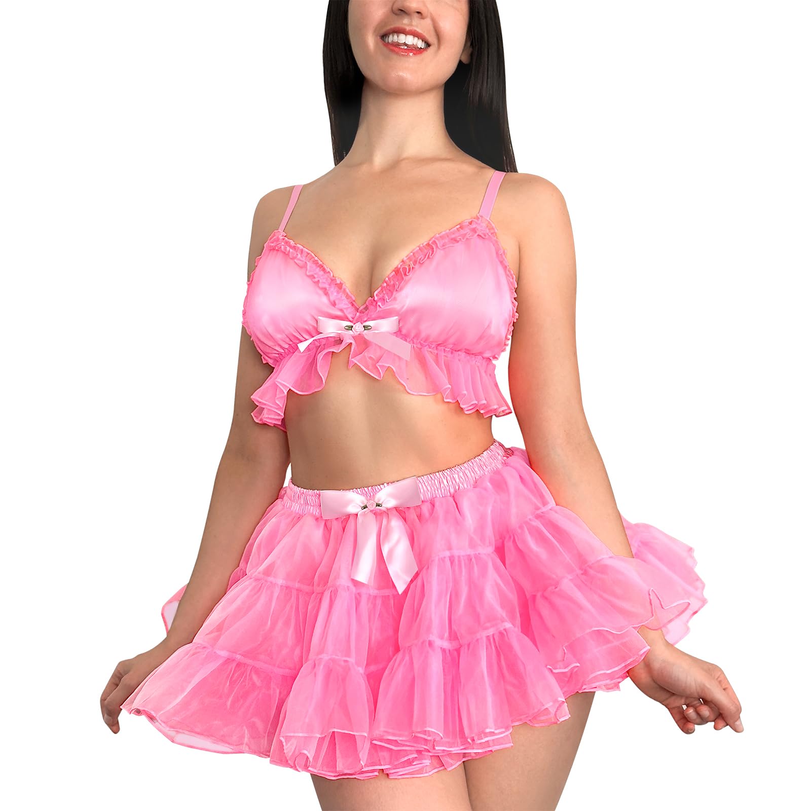 LittleForBig Set di lingerie con tutù ballerina con volant e gonna
