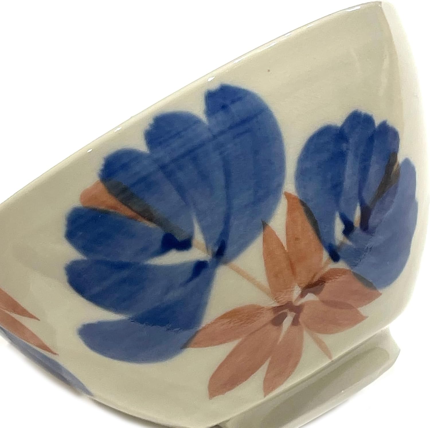 Hasamiyaki Rice Bowl, Hand-painted Indigo Dyeing Kiln, Oriental Rice Bowl, Blue