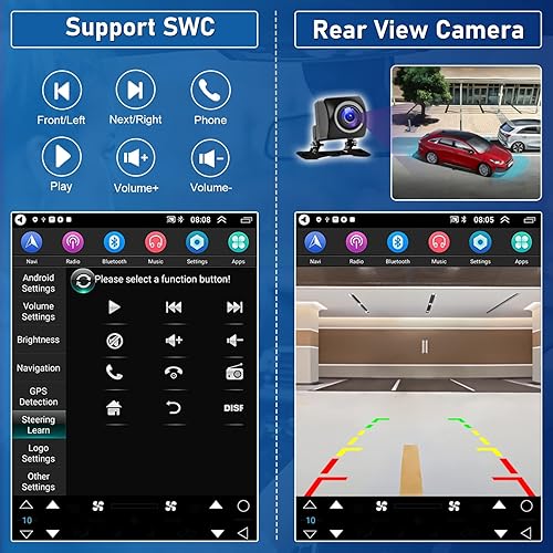 Miniatura 6 de (Auto AC) para Toyota Fortuner Hilux Radio, Android 11 CarPlay Estéreo de coche con Android Auto 9.7 pulgadas pantalla táctil Bluetooth receptor de