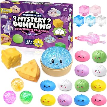 24PCS Dumpling Bao Squishy Toy, 2026 Glitter Bao Dumplings Mystery Box, Surprise Squishy Fidget Toy with Mini Dumplings Butter Cheese Stress Balls Squishies Sensory Squeeze Toys for Anxiety Relief