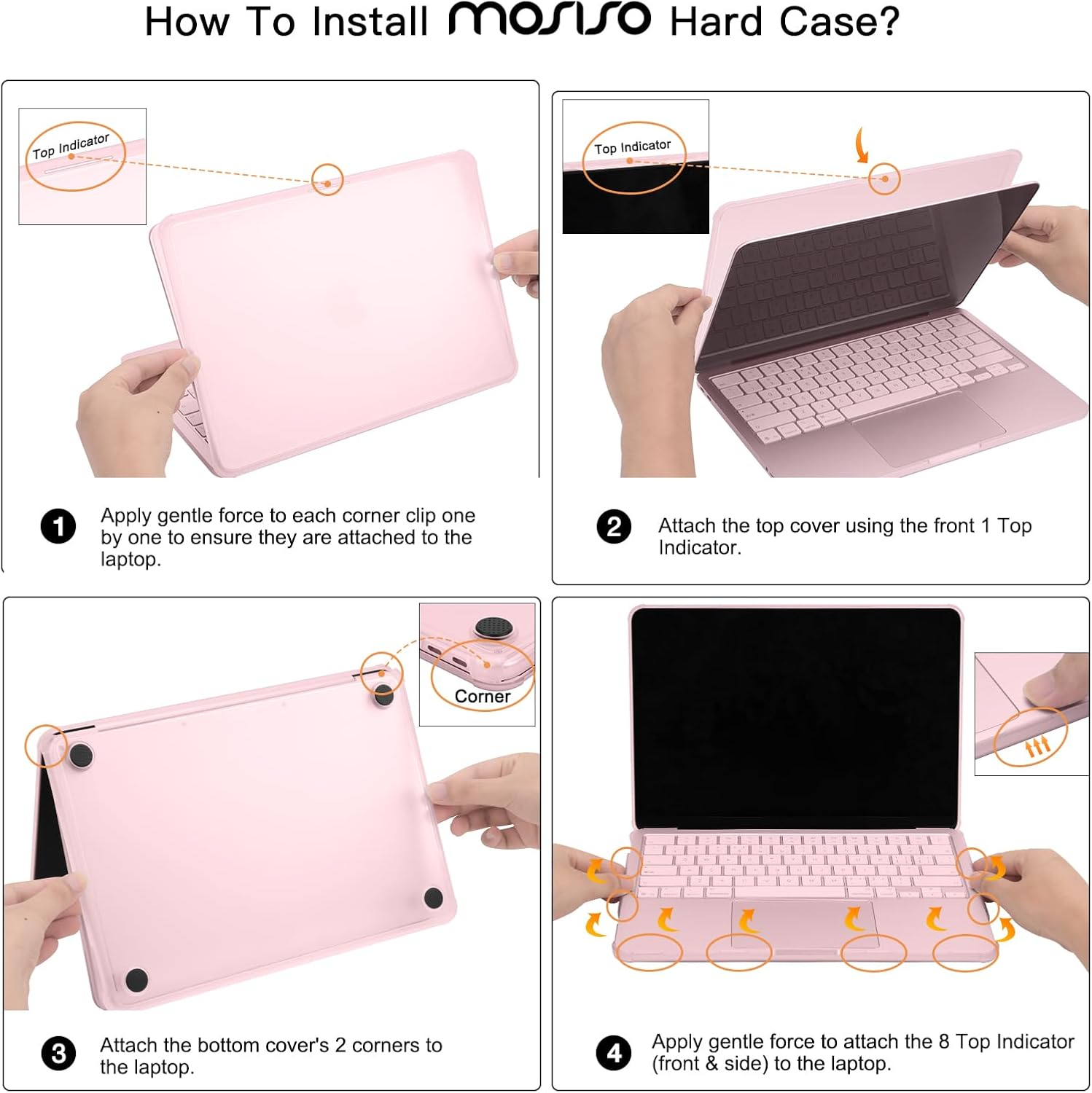 MOSISO Anti-Cracking Cover Compatible with MacBook Neo Case 13 inch 2026 Release Model A3404, Matte Finish Seamlessly Closes Protective Hard Shell Case Cover with TPU Bumper, Blush