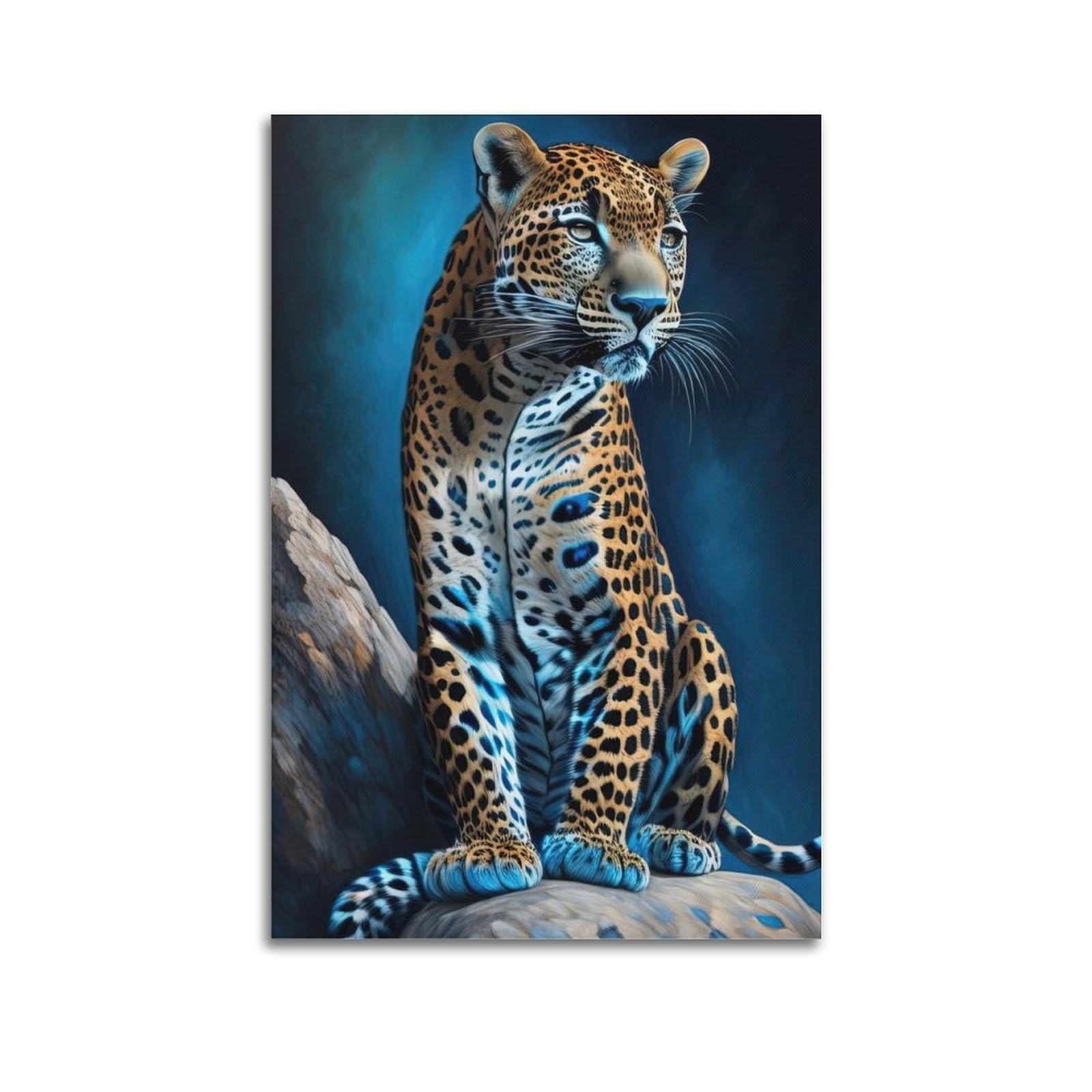 WPHSFX Wildlife Artwork Poster Leopard Looking Into The Distance Poster Decorative Painting Canvas Wall Posters And Art Picture Print Modern Family Bedroom Decor Posters 20x30inch(50x75cm)