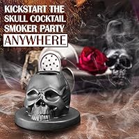 Vista 5 de Cocktail Smoker Kit with Torch, Anmyox Whiskey Smoker Infuser Kit with Gift Box, Bourbon Whiskey Set Gift for Men,Skull old Fashioned Smoker Kit for