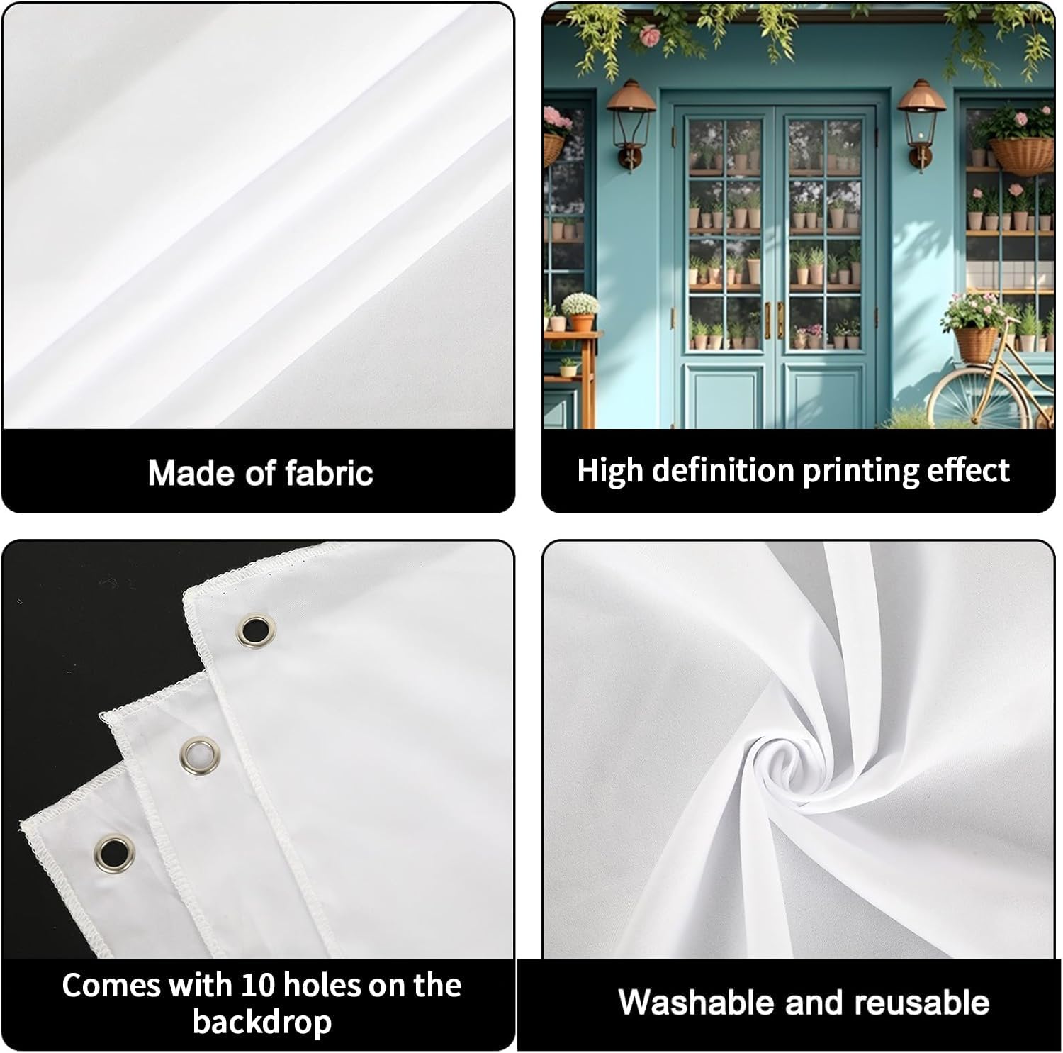 Spring Garage Door Cover 7x16ft Pink Flower Garage Door Decorations Banner Blue Vintage Floral Shop Window Photography Background Large Spring Birthday Party Banner Wall Decor