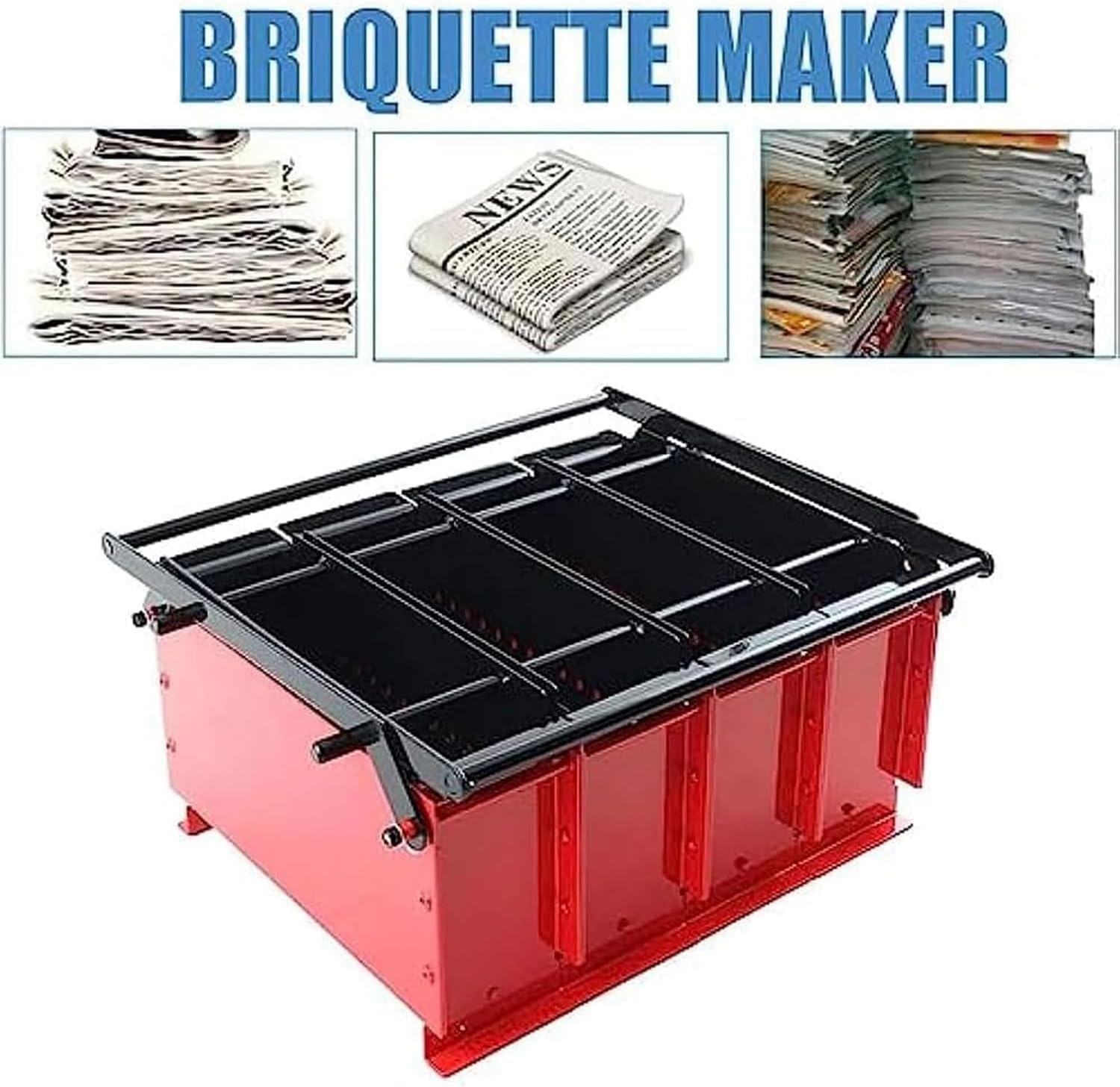 Newspaper Briquette Maker, Waste Paper Press Maker, The Briquettes After Material Stabilization/Drying Can Be Used As Fuel, for Homes, Factories, Farms, Newspaper Offices