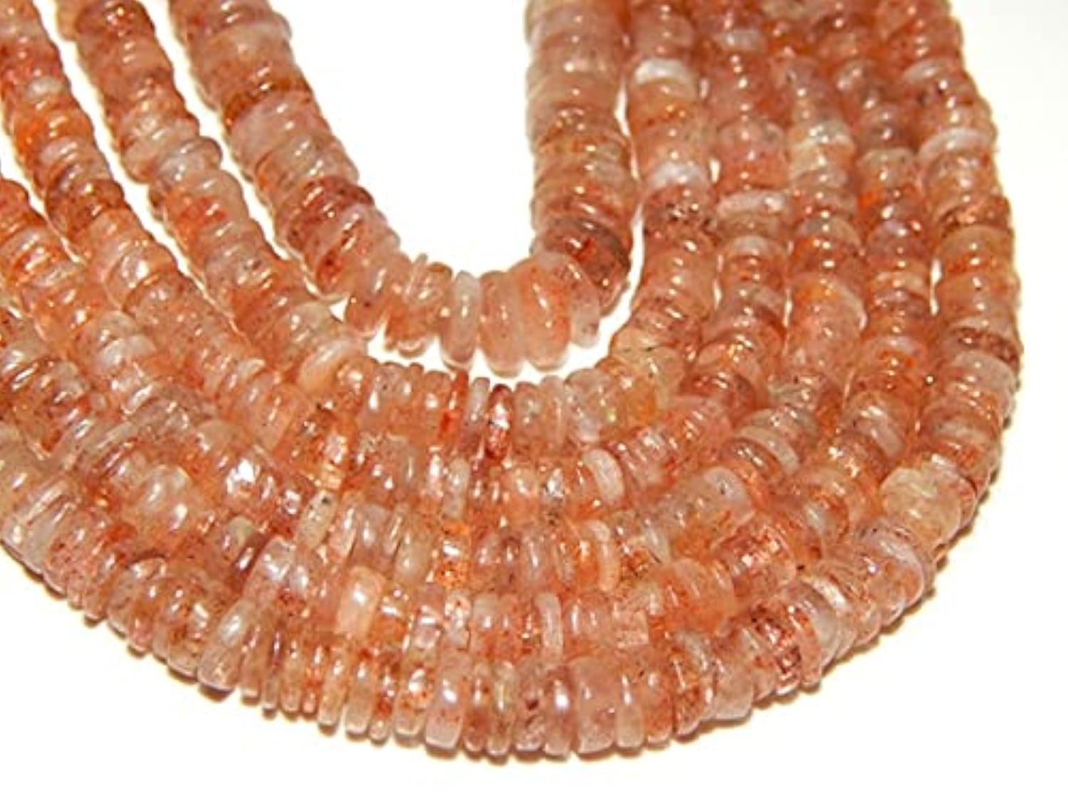Sunstone smooth beads tyre shape de qualité supérieure pour joaillerie artisanale