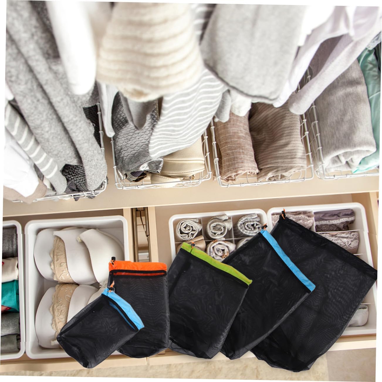 1set Outdoor Compression Stuff Sack Lightweight Polyester Mesh Storage Bags for Travel Clothes Sleeping Bags Gear Drawstring Design Portable
