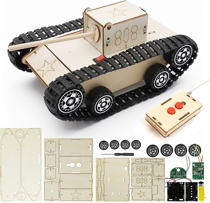 工作キット 手作りキット 3D立体パズル 木製 組み立て 戦車 おもちゃ メイキングトイ 自由研究キット 小学生 子供 女の子 男の子 プレゼント(日本語説明書付き)
