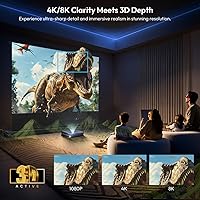 Vista 4 de NothingProjector ALR Screen for Ultra Short Throw Projector, 85% Ambient Ceiling Light Rejecting, 100 inch, 4K/8K UHD, Active 3D, Fixed Frame 16:9