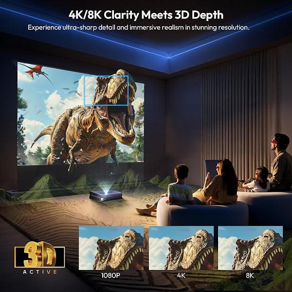 ALR CLR Screen for UST Ultra Short Throw Projectors, Fixed Frame, Wall-Mounted 16:9, 4K/8K UHD Compatible, 85% Ambient Light Rejecting, 120 Inch, Classic Series