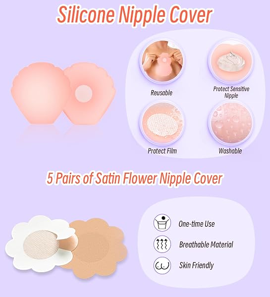Remonte Sein Adhesif Boob Tape Soutien Gorge Invisible Adhesif 2 Cache Tetons Femme Invisible Auto-Adhesive Beige - 4