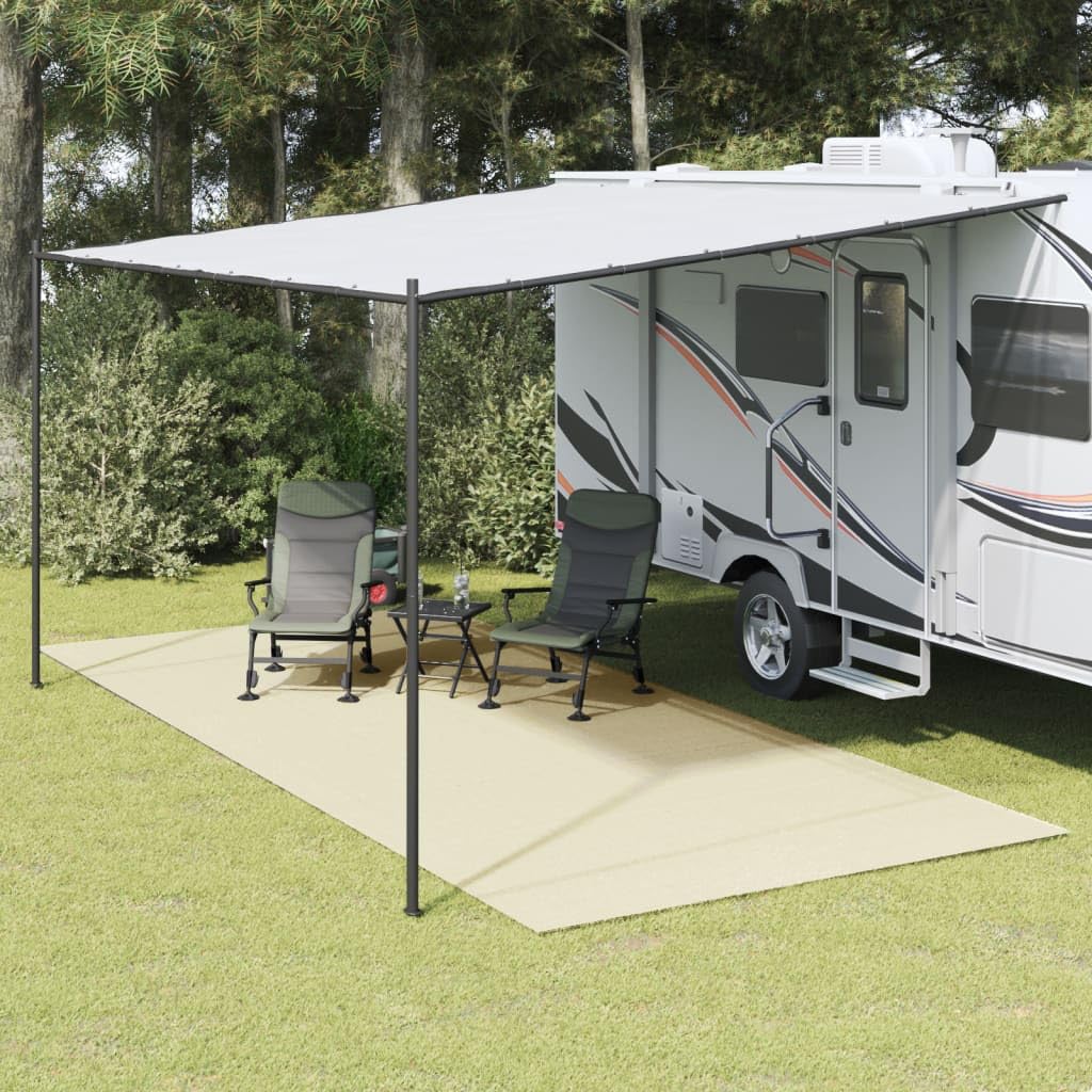 Tapis de tente en polyester anthracite durable et léger pour extérieur, camping, randonnée, trekking, festival, plage