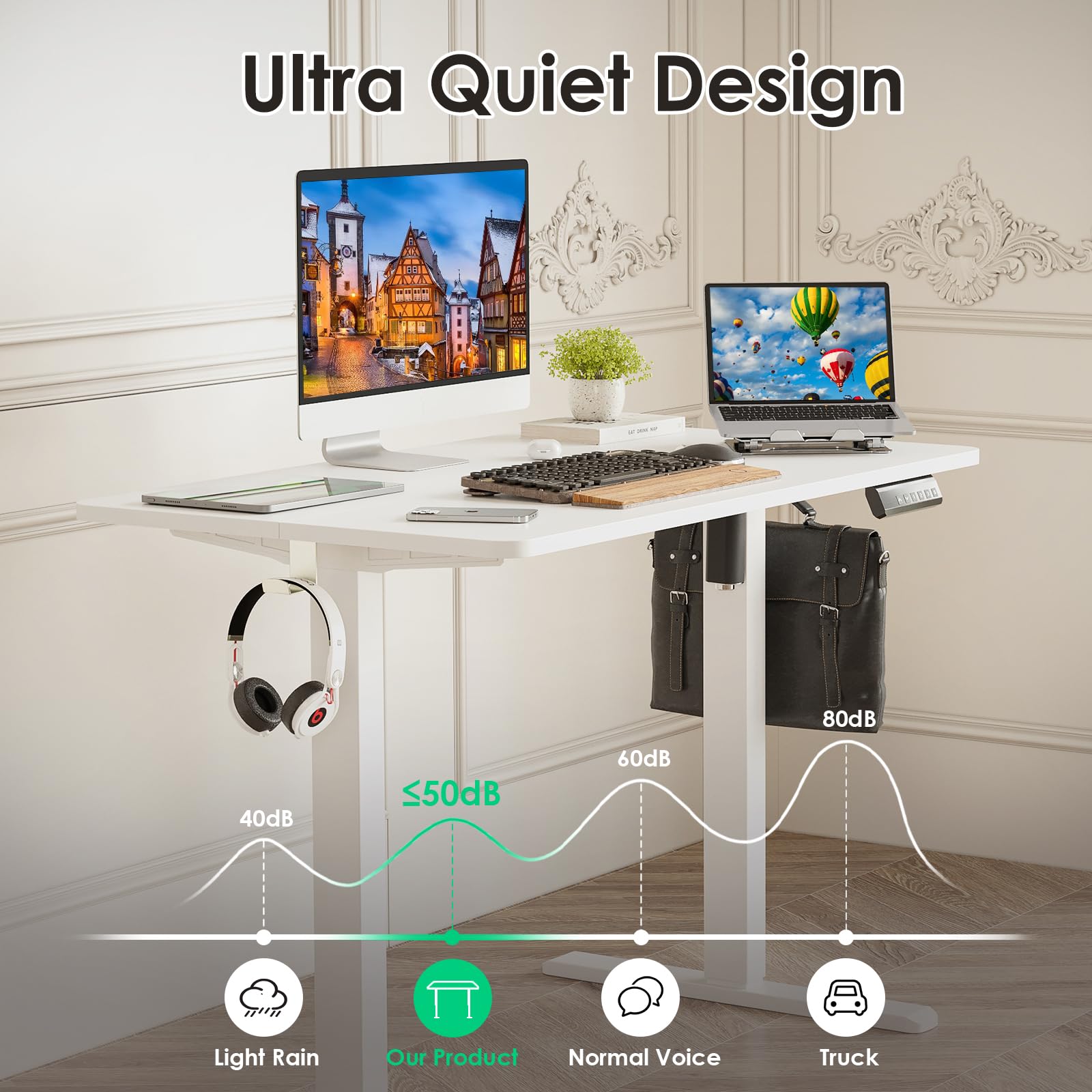Amazon | STARY 電動スタンディングデスク 高さ調節可能 シット