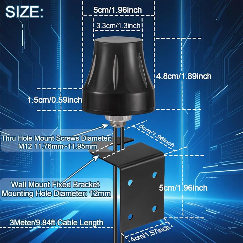 Antenă externă 4G LTE MIMO Bingfu cu conector SMA, suport de montare pe perete, rezistentă la apă, pentru router 4G, hotspot CPE și camere de supraveghere