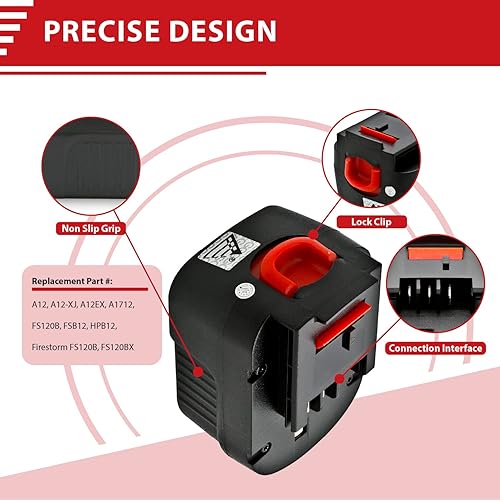 Miniatura 7 de ExpertPower Batería NiCd de 12v 1500mAh para Black & Decker A12 A12-XJ A12EX A1712 FS120B FSB12 HPB12 Firestorm FS120B FS120BX