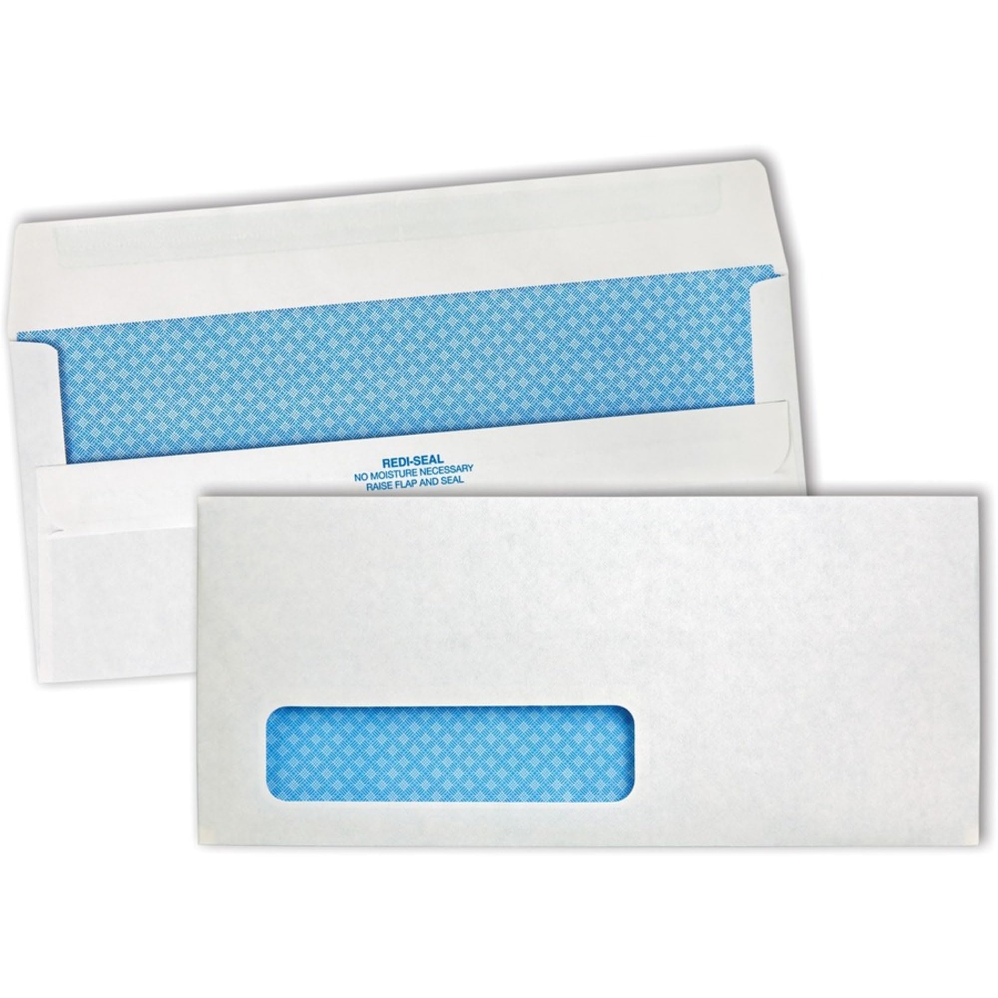 Quality Park #10 - Buste colorate per finestra sinistra con chiusura autosigillante, per spedizioni aziendali standard, 10,9 kg, colore: bianco, 4-1/8 x 9-1/2, 500 per scatola (21418)