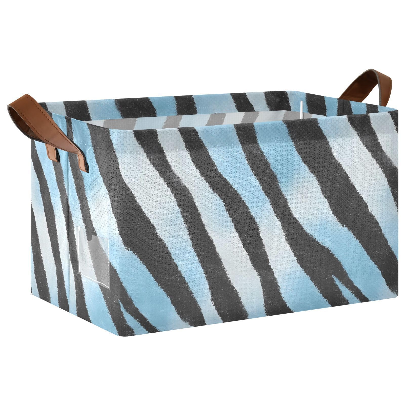 Panier de rangement pour étagères zèbre bleu chambre et placard impeccables