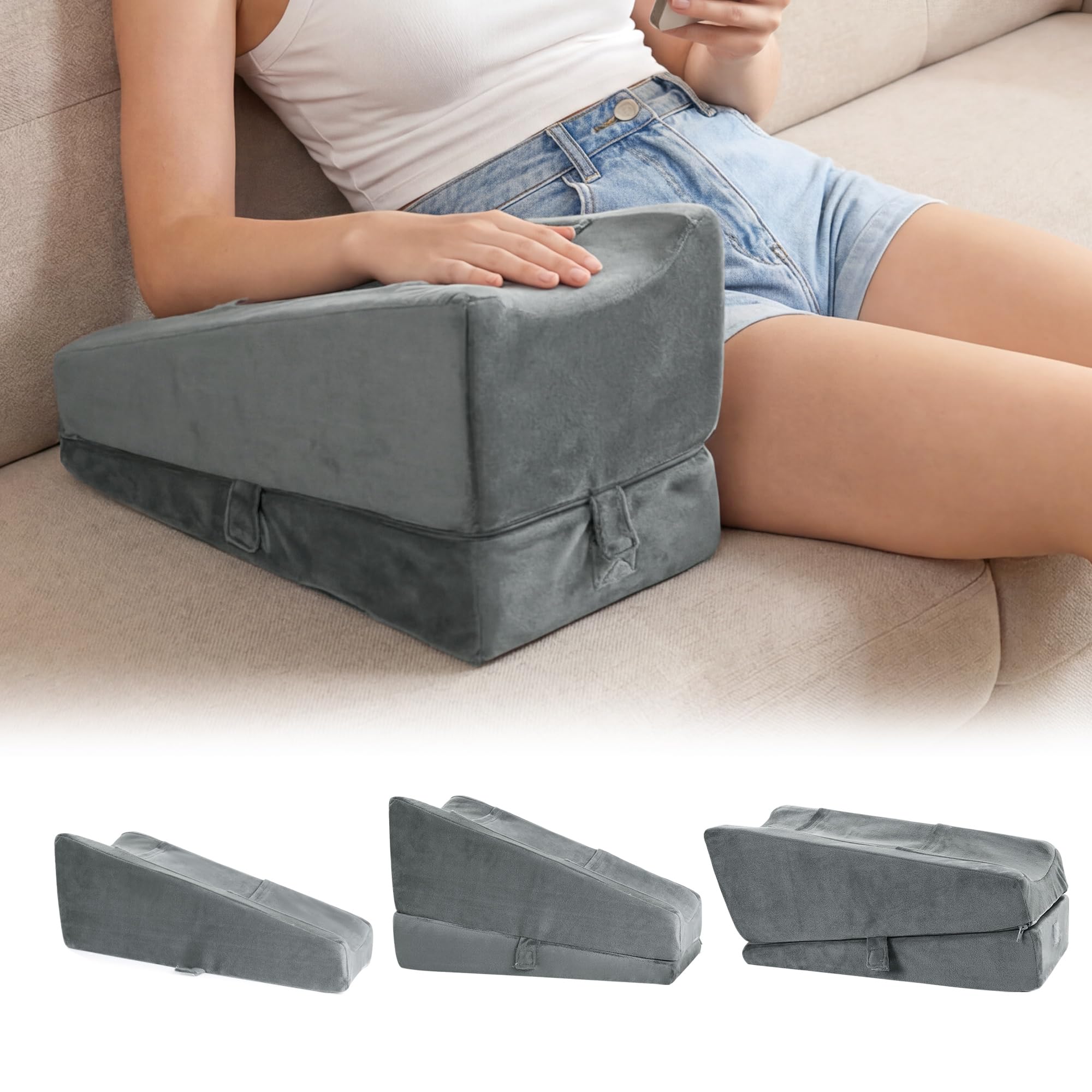 Cojín de apoyo para codo y antebrazo con elevación ergonómica 2 en 1
